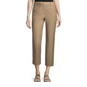 Theory Beige Lavzin Continuous Wool-Blend Pants